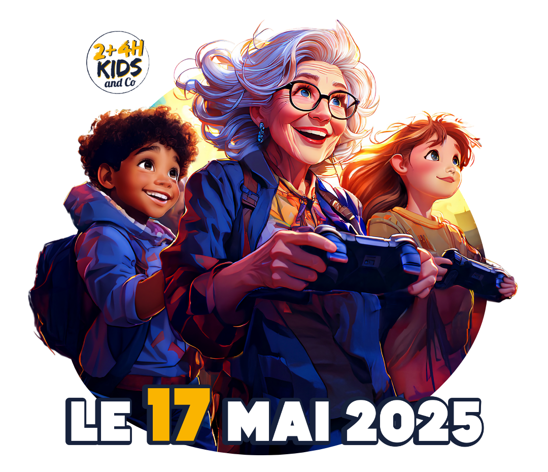 2+4H Kids and Co 2025 - Grand-mère et petits enfants dans bulle 2